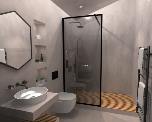 Micro Concrete bathroom application